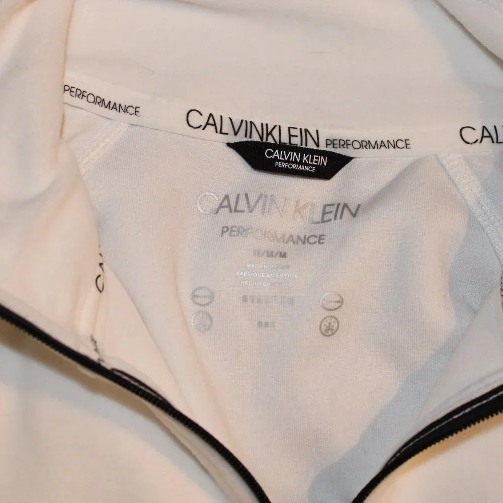 Calvin Klein Performance Wear White & Black Pullover Size Medium